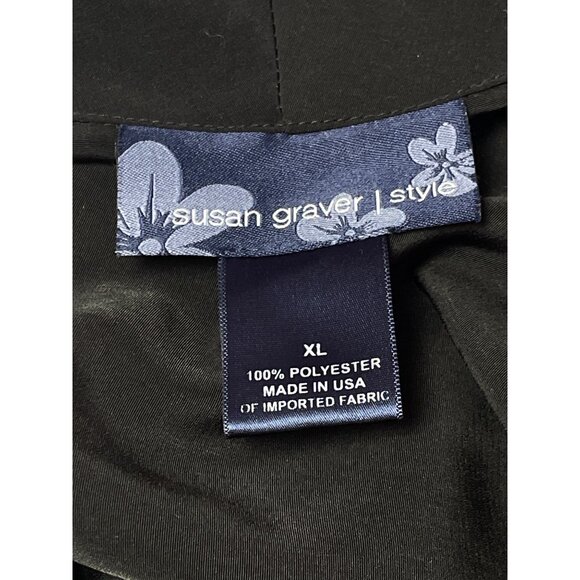 Susan Graver XL Womens Black Blazer Jacket Polyester - Picture 4 of 7